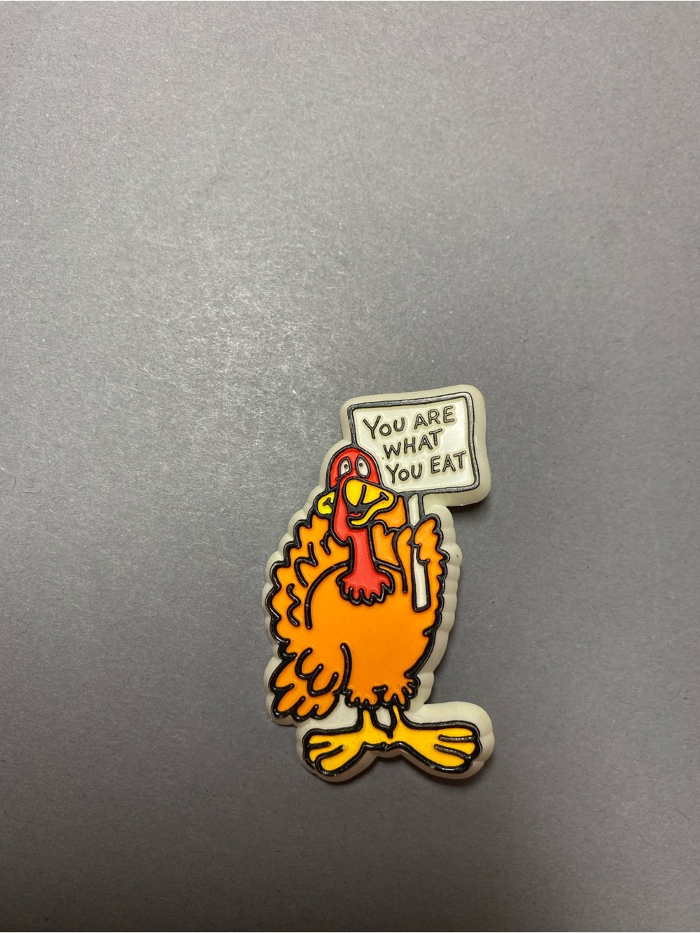 Vintage hallmark Turkey you are what you eat pin
